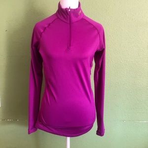 Nike Pro Combat Dri- fit Fitted Color Purple Long Sleeve Size M